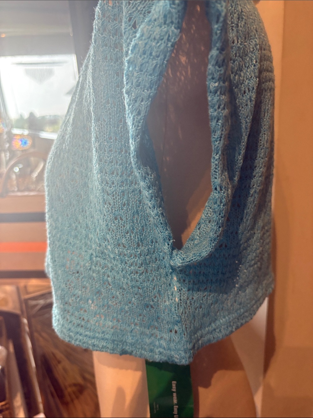 SHEIN Sky Blue Knit Cropped Tee - Picture 2 of 6